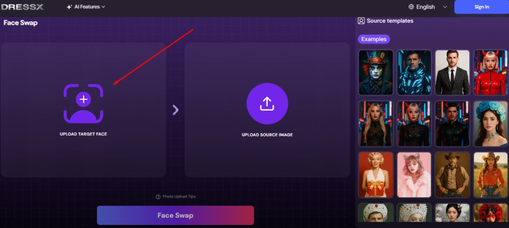 DRESSX Face Swap tool